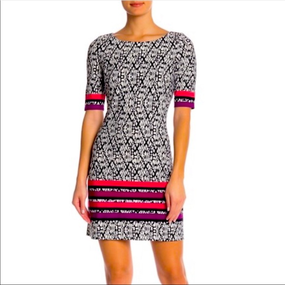 ELIZA J BOHO JERSEY PRINT DRESS NWT